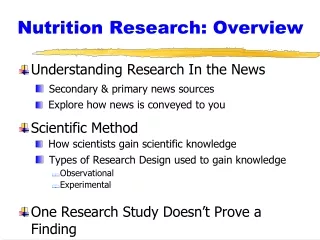 nutrition research overview