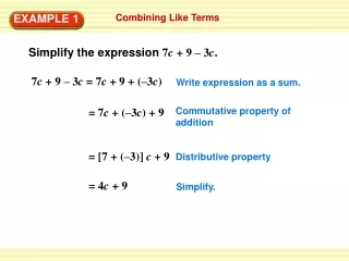 Combining Like Terms