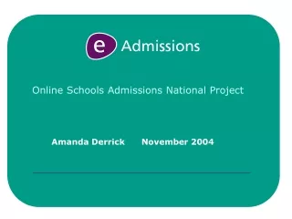 Online Schools Admissions National Project