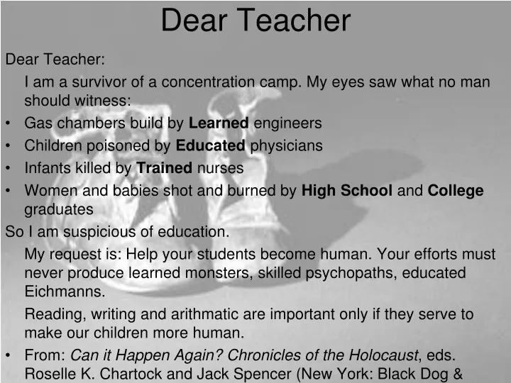 dear teacher