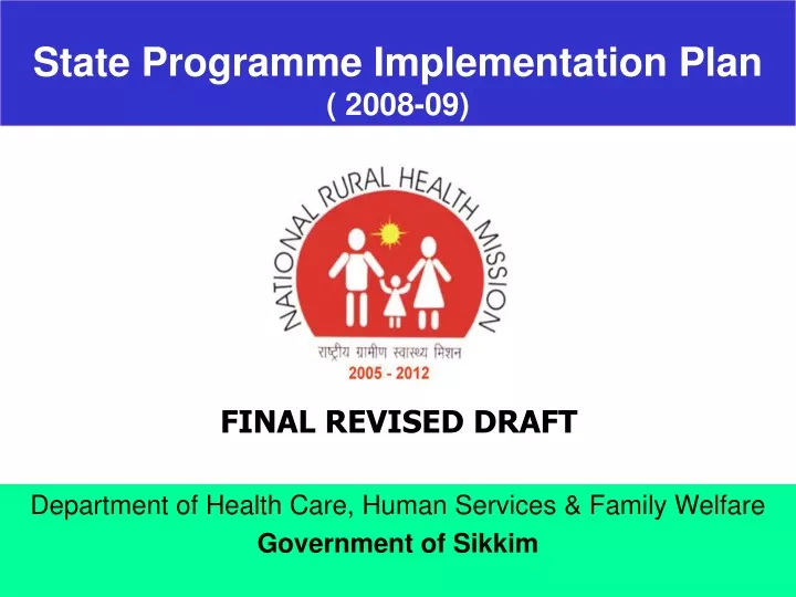 state programme implementation plan 2008 09