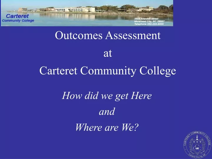 outcomes assessment at carteret community college
