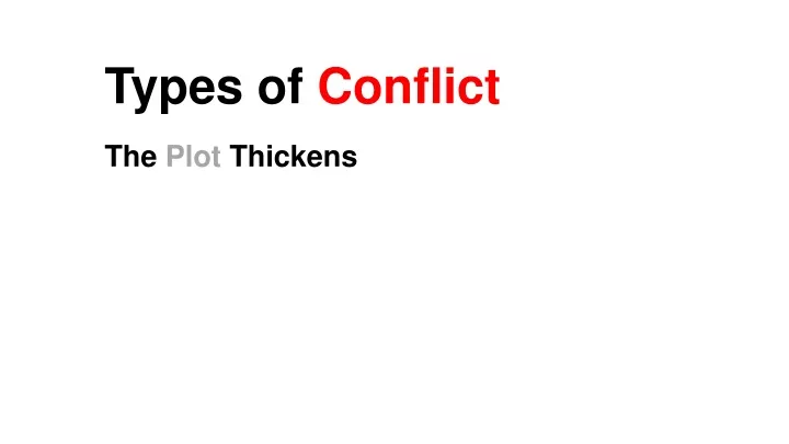 types of conflict