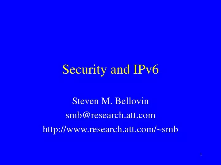 security and ipv6