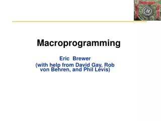 Macroprogramming