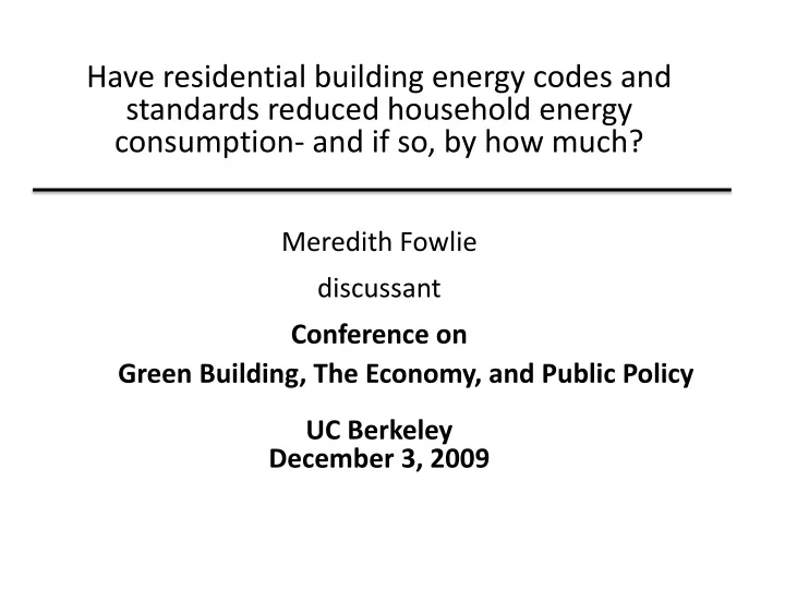 have residential building energy codes