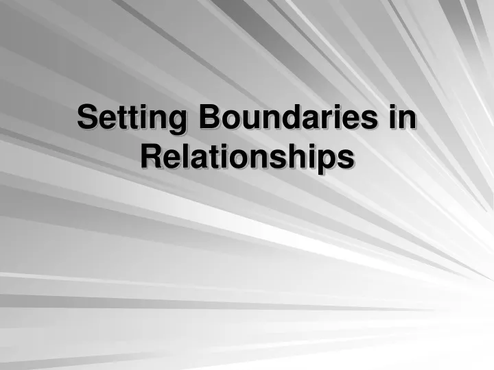 setting boundaries in relationships