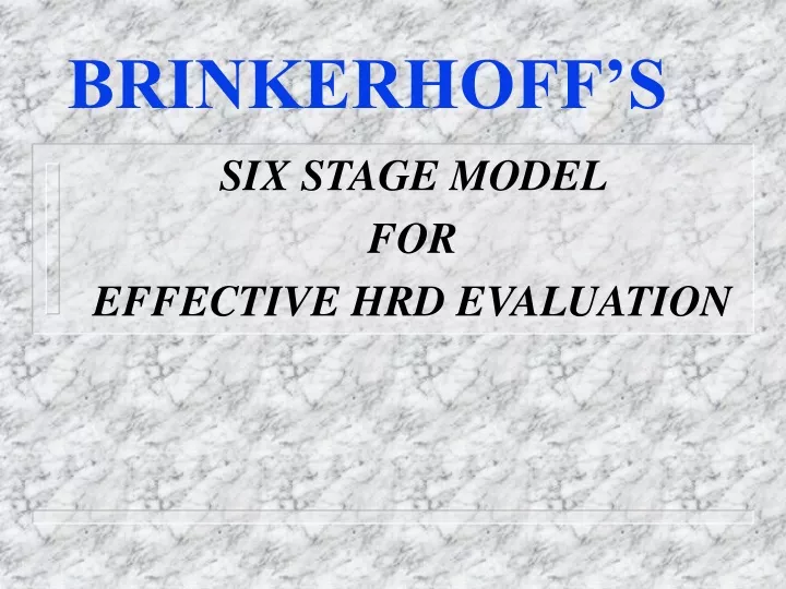 brinkerhoff s