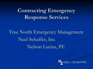 Contracting Emergency Response Services