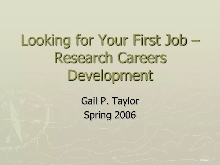 looking for your first job research careers development