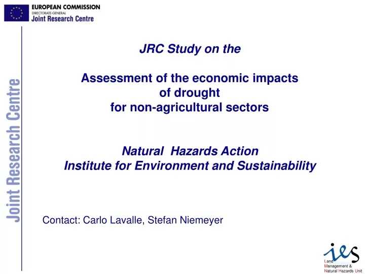 jrc study on the assessment of the economic