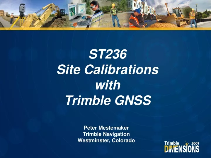 st236 site calibrations with trimble gnss