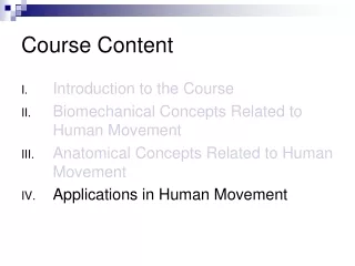 Course Content