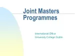 Joint Masters  Programmes - slide 1