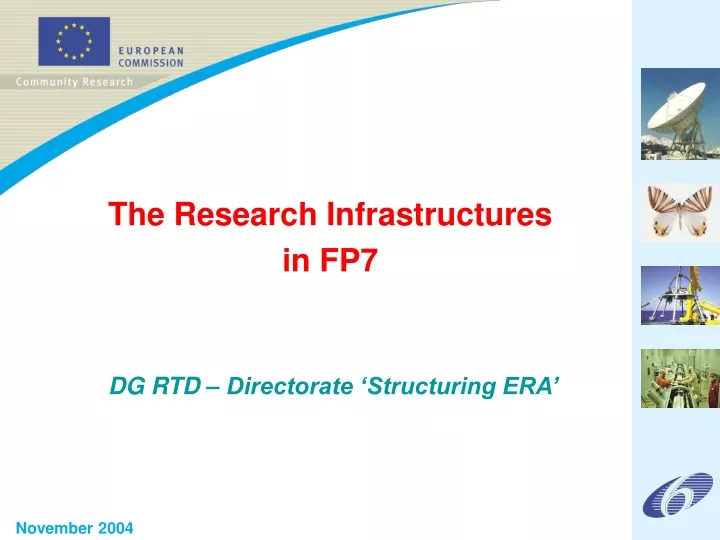 the research infrastructures