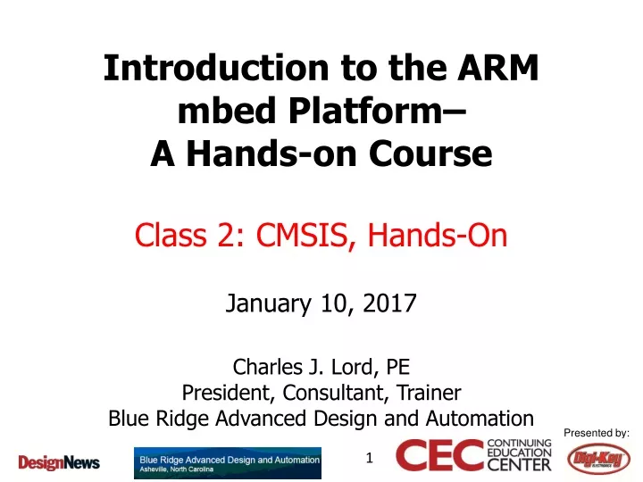 introduction to the arm mbed platform a hands on course