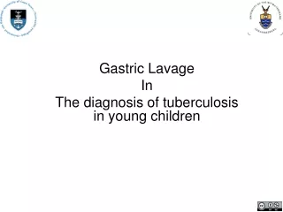 Gastric Lavage In The diagnosis of tuberculosis in young children