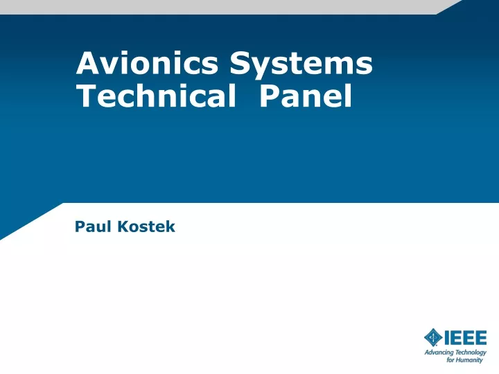 avionics systems technical panel