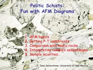 Pelitic Schists: Fun with AFM Diagrams