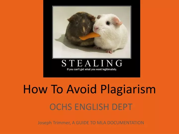 how to avoid plagiarism