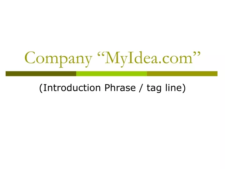 company myidea com