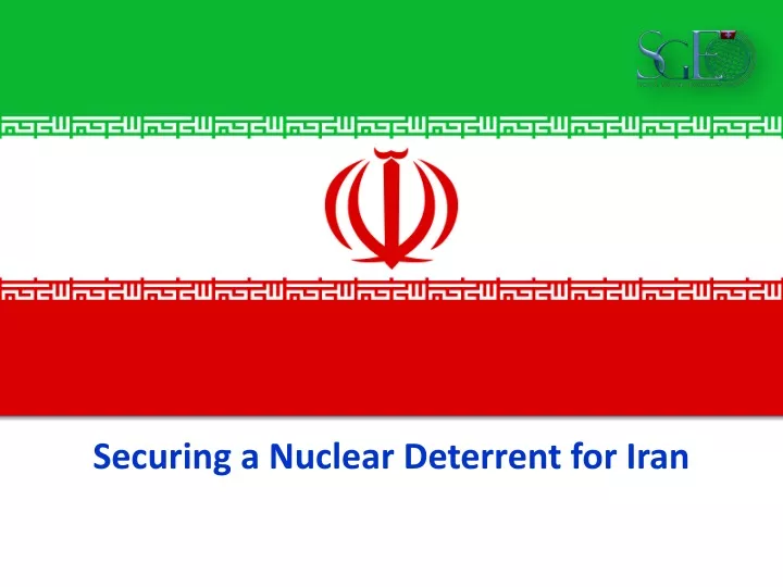 securing a nuclear deterrent for iran