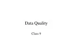 Data Quality and Rule Discovery in Classification - slide 1