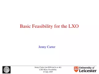 Basic Feasibility for the LXO