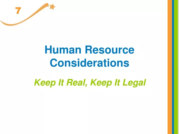 human resource considerations