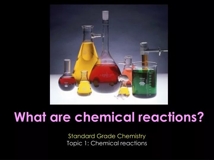 what are chemical reactions