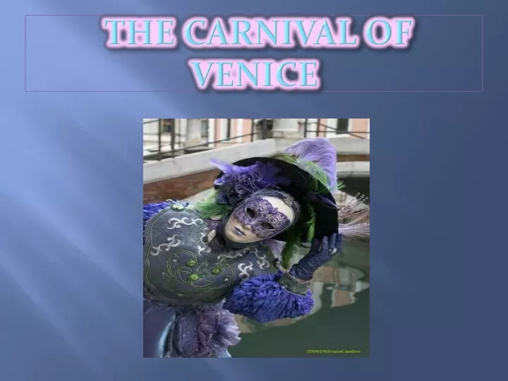 the carnival of venice