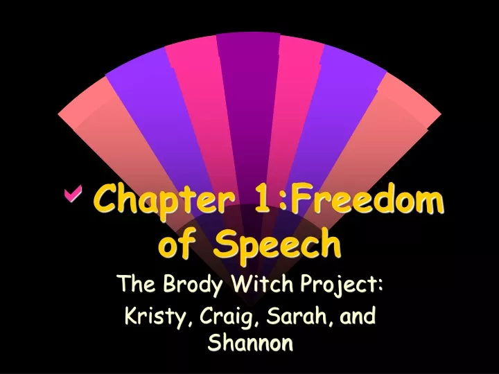 chapter 1 freedom of speech