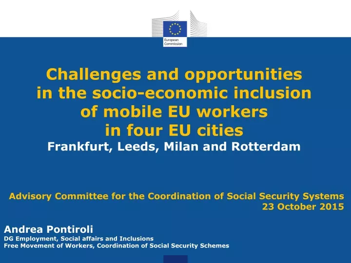 challenges and opportunities in the socio