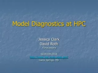 Model Diagnostics at HPC