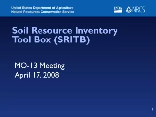 Soil Resource Inventory  Tool Box (SRITB)
