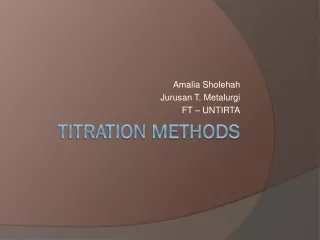 TITRATION METHODS