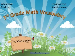 3 rd  Grade Math Vocabulary