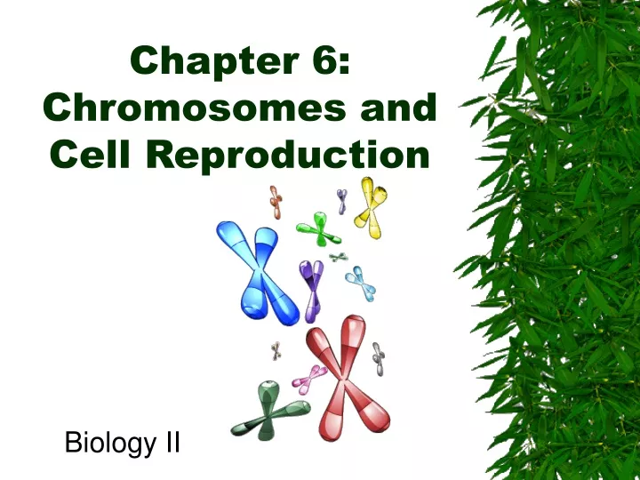 chapter 6 chromosomes and cell reproduction