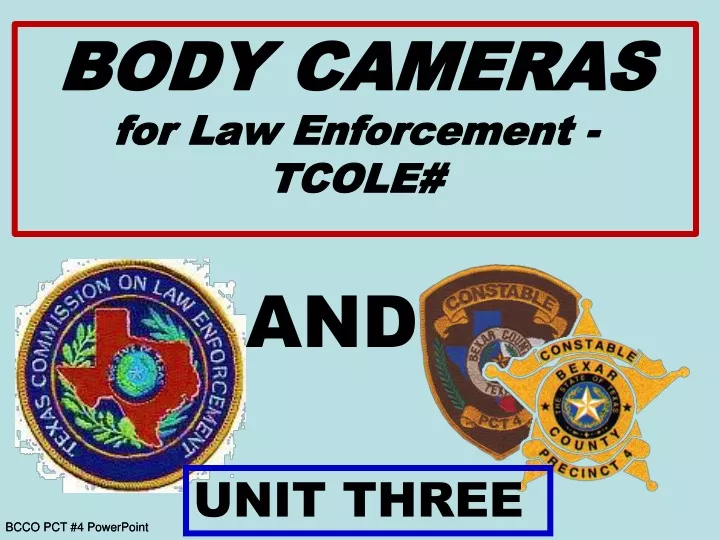 body cameras for law enforcement tcole