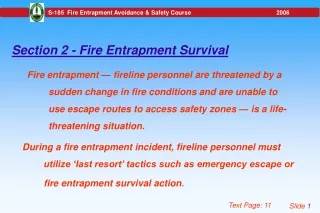 Section 2 - Fire Entrapment Survival
