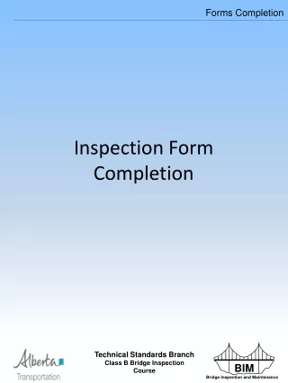 Inspection Form Completion
