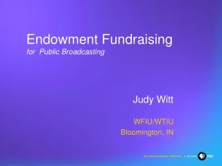 Endowment Fundraising for  Public Broadcasting