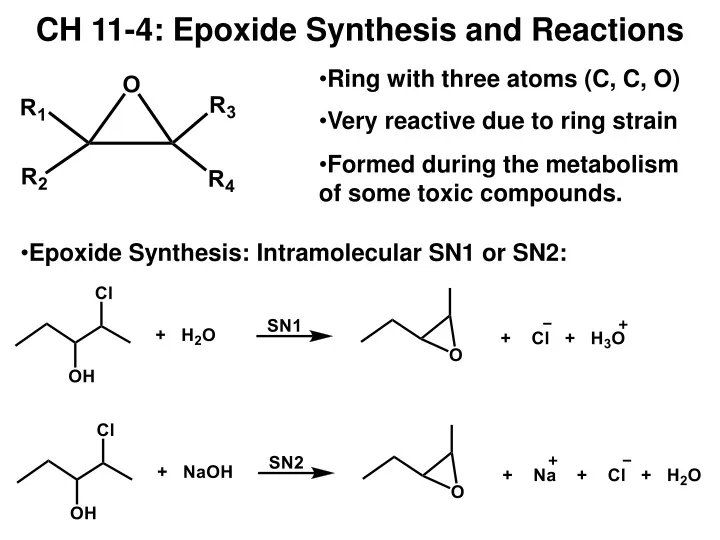 ch 11 4 epoxide synthesis and reactions