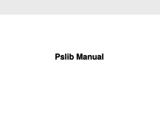 Pslib Manual