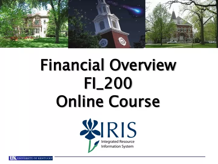 financial overview fi 200 online course