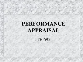 PERFORMANCE  APPRAISAL