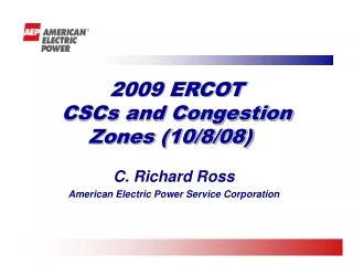 2009 ERCOT  CSCs and Congestion Zones (10/8/08)