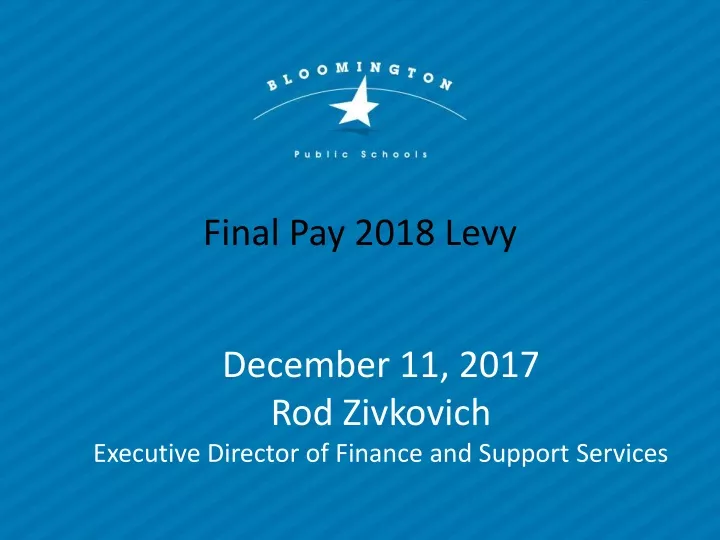 final pay 2018 levy