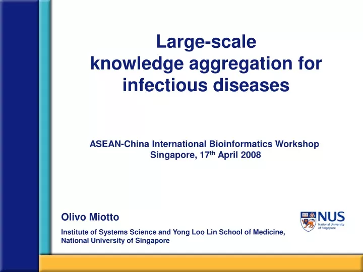 large scale knowledge aggregation for infectious diseases