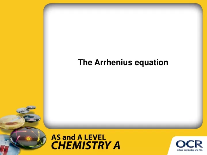 the arrhenius equation